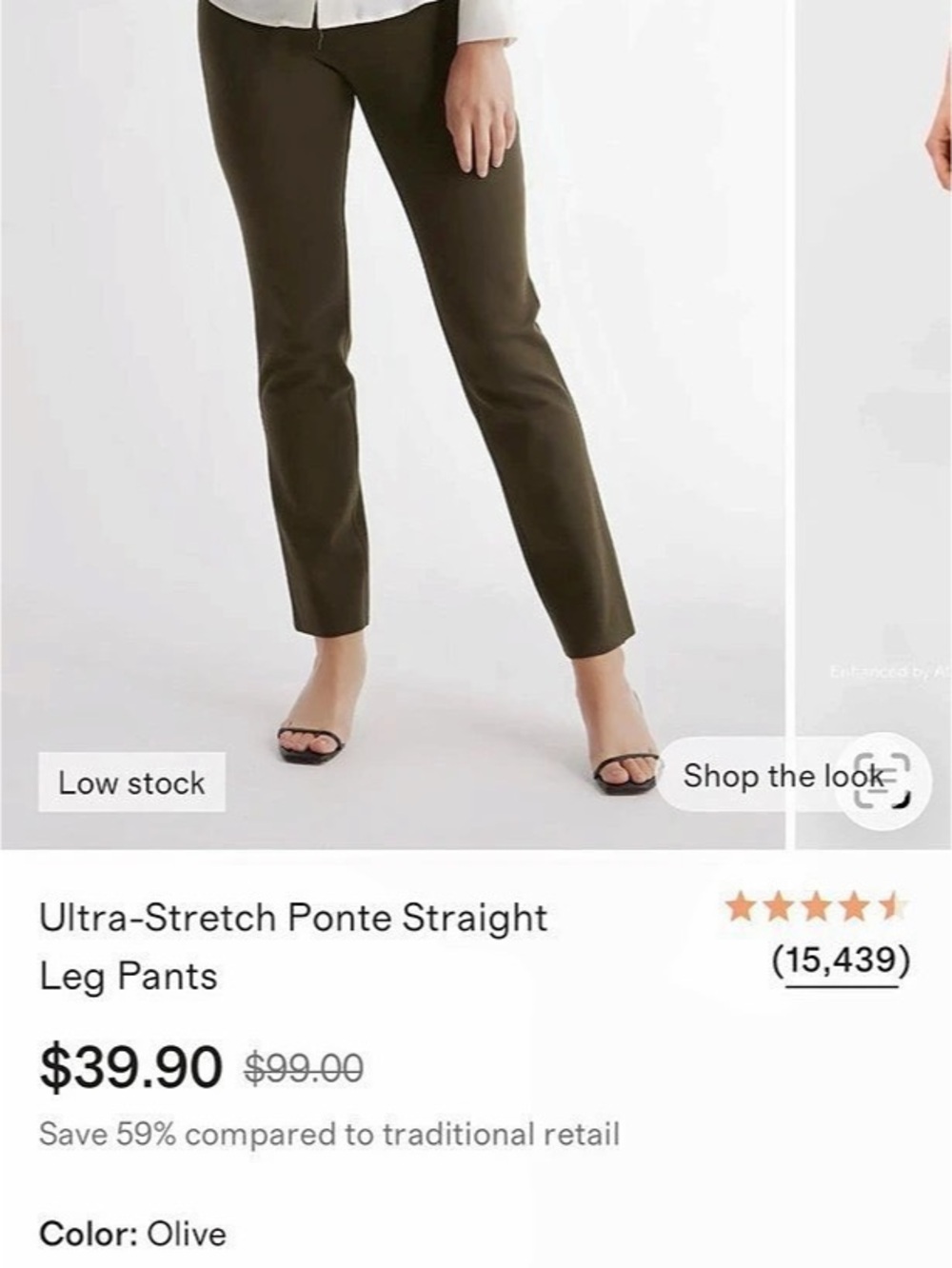 Quince Ultra-Stretch Ponte Straight Leg Pants Green